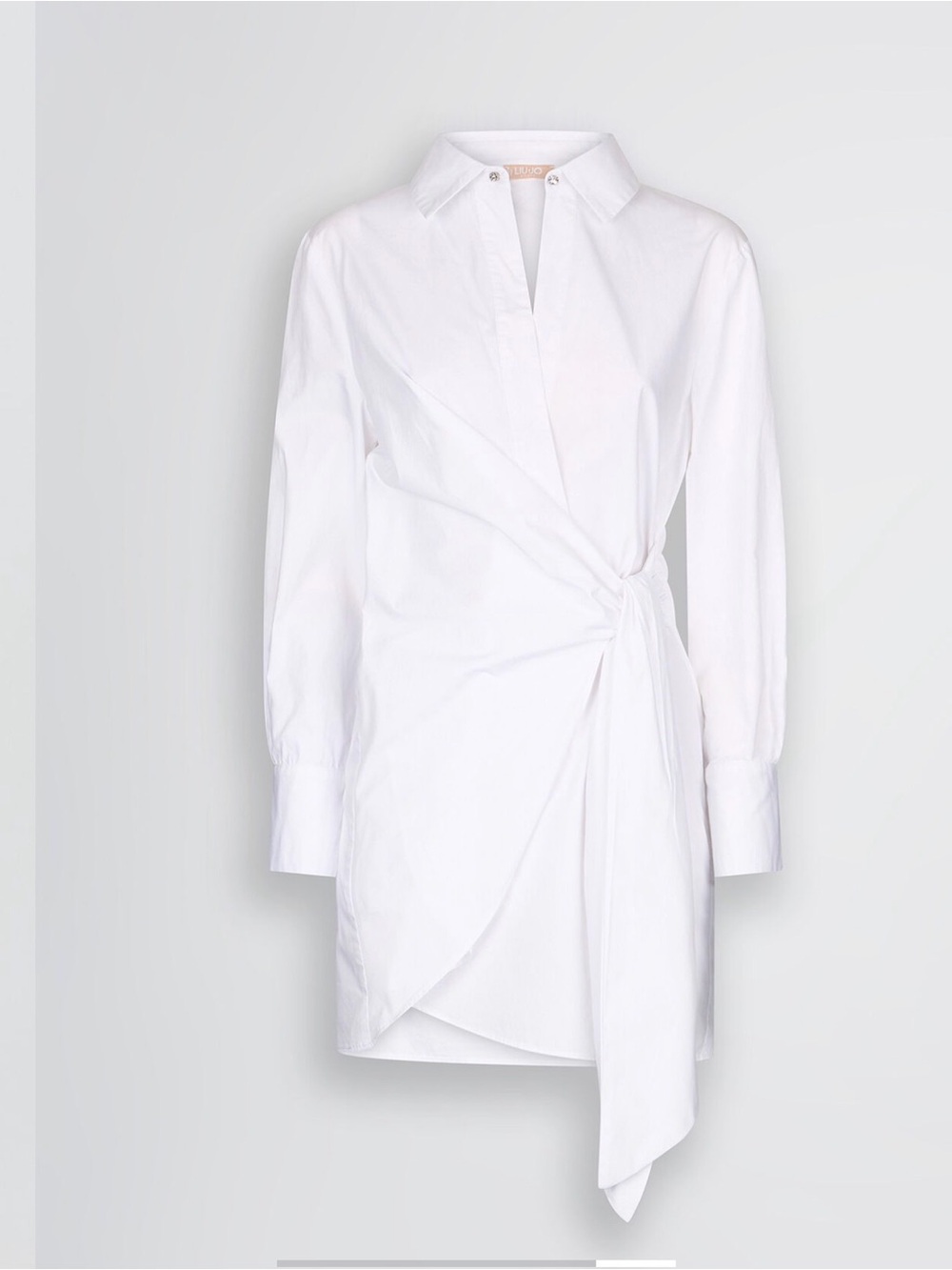 Liu Jo White Wrap-Detail Shirt Dress